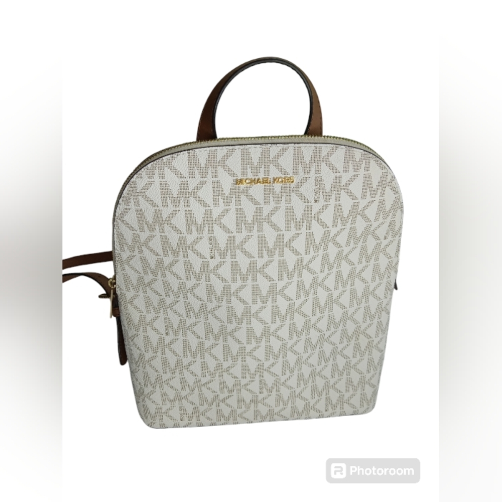 Michael Kors Large Cindy Backpack Vanilla White